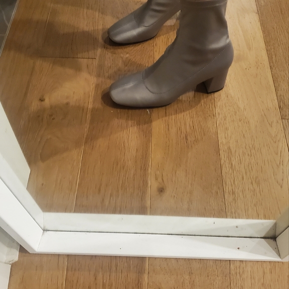 Zara grey satin ankle boots - Picture 9 of 9